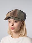 Кепка FREDRIKSON арт. 3009-617/555 Хулиганка (коричневый / оливковый / серый)